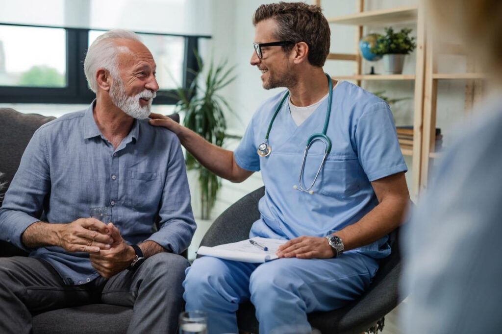 Doctor consulting with his patient