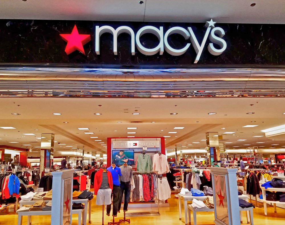 Showing a Macy's retail store's merchandise